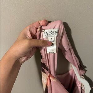 A maxie floral dress with slip underneath